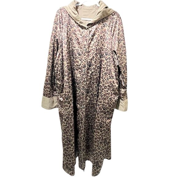Sackables Women's Reversible Full Length Coat, Leopard Print Brown Vintage XL - Picture 7 of 9
